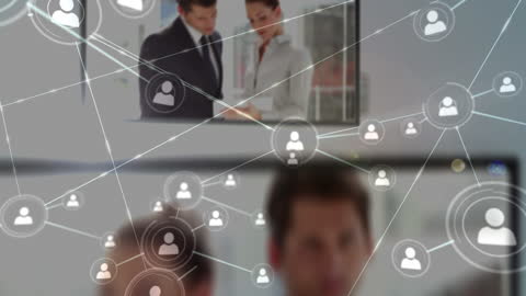 Global Business Network Concept with Abstract Connections