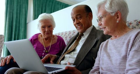 Seniors Engaged with Laptop, Happy and Connecting - Download Free Stock Images Pikwizard.com