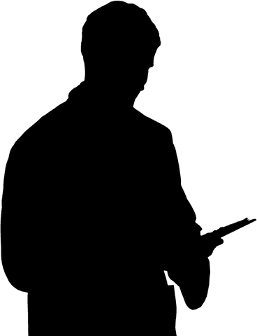 silhouette of man with documents on transparent background - Download Free Stock Videos Pikwizard.com