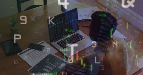 African American Woman Analyzes Electronic Financial Data on Laptop - Download Free Stock Images Pikwizard.com
