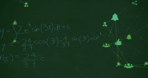 Innovative Technology and Mathematics on Digital Chalkboard - Download Free Stock Images Pikwizard.com