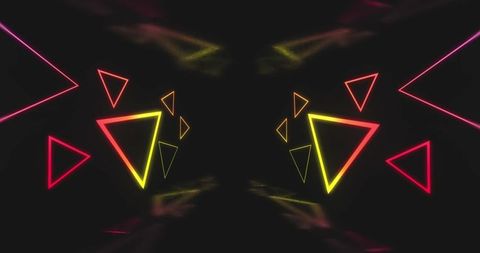 Multicolored Neon Triangles on Dark Background - Download Free Stock Images Pikwizard.com