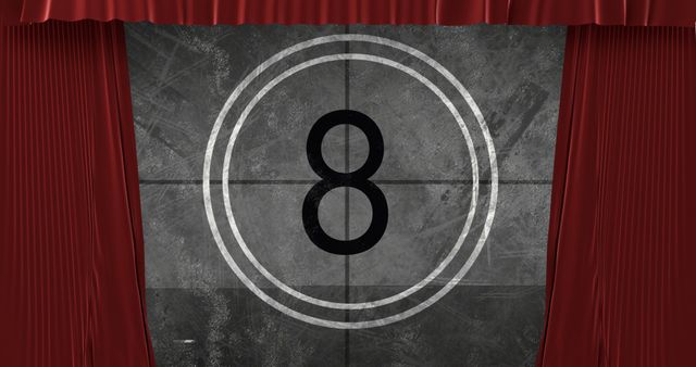 Classic Film Countdown On Vintage Theater Curtain - Download Free Stock Images Pikwizard.com