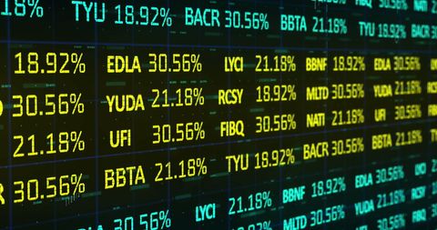 Stock Market Financial Data Display on Digital Screen - Download Free Stock Images Pikwizard.com