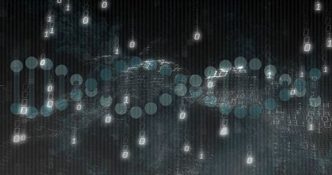 Visualizing Binary Data Waveform Flow Across Neon Mesh and Teal Nodes