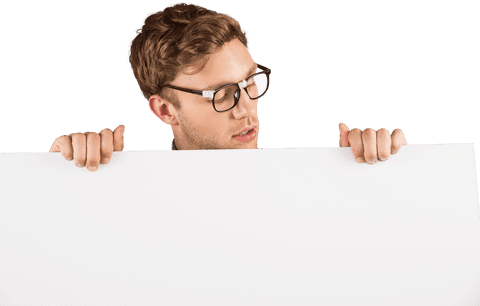 transparent background geek hipster showing empty card - Download Free Stock Videos Pikwizard.com