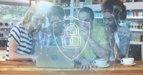 Digital Security with Friends in Cafe Setting