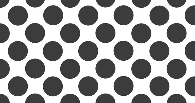 Seamless black polka dot pattern on white background, ideal for textile design, wallpaper, fabric, fashion prints, graphic design projects, and digital backgrounds. Simple yet classic design suitable for various decorative and creative applications.