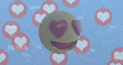 Social Media Networking Concept with Heart Emoji