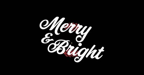Merry and Bright Festive Christmas Typography