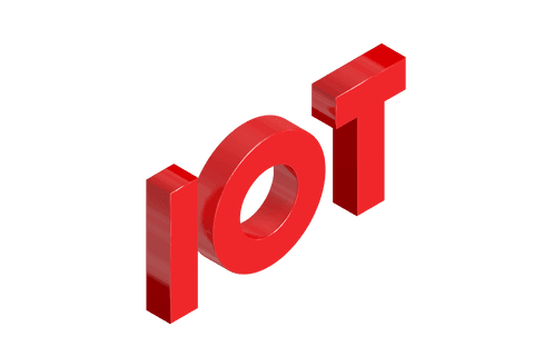 Red Transparent 3D IoT Letters on White Background - Download Free Stock Videos Pikwizard.com