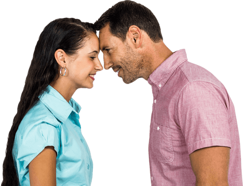 Smiling Couple Touching Foreheads, Transparent Background - Download Free Stock Videos Pikwizard.com