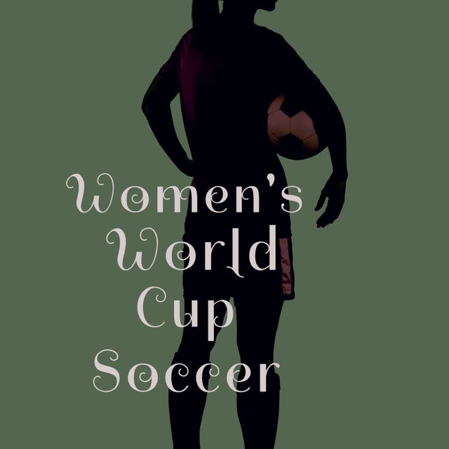 This powerful silhouette of a female soccer player celebrates the drive and determination of athletes in the Women's World Cup. Great for promoting women's sports events, empowerment campaigns, and fitness clubs. Ideal for social media posts, banners, posters, and sportswear brand advertisements.