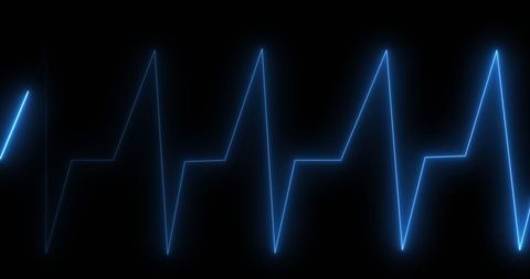Glowing Blue Electrocardiogram Graph on Black Background - Download Free Stock Images Pikwizard.com