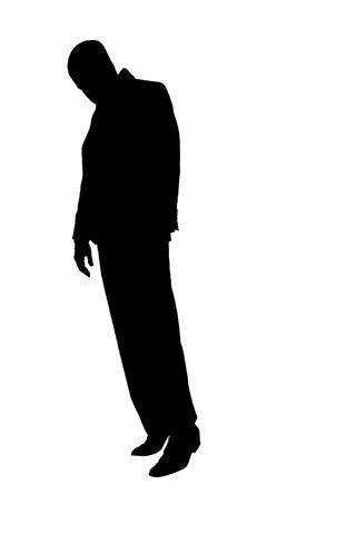 Transparent Silhouette of Man in Despair Looking Down Isolated - Download Free Stock Videos Pikwizard.com