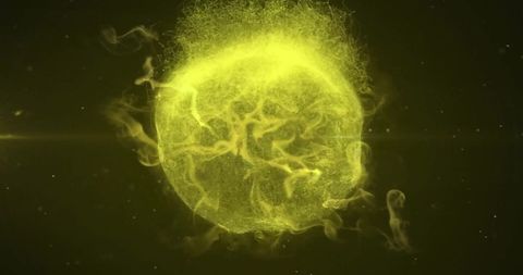 Glowing Yellow Energy Sphere on Black Background - Download Free Stock Images Pikwizard.com