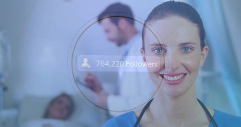 Healthcare Professional Embracing Digital Transformation in Hospital