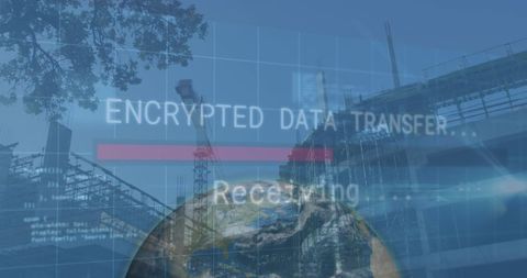 Composite Technology Design with Encrypted Data Transfer Interface - Download Free Stock Images Pikwizard.com