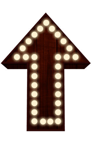 Wooden Arrow with Lights on Transparent Background for Design - Download Free Stock Videos Pikwizard.com