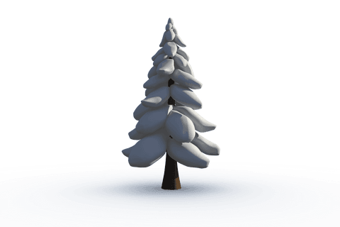 digital snow-covered fir tree on transparent background - Download Free Stock Videos Pikwizard.com