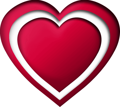 red heart design on transparent background with white outline - Download Free Stock Videos Pikwizard.com
