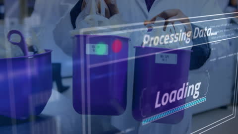 Healthcare Professional Analyzing Data with Modern Technology