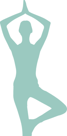 teal yoga tree pose silhouette on transparent background - Download Free Stock Videos Pikwizard.com
