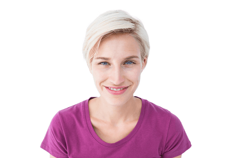 Transparent Happy Woman with Short Blonde Hair Smiling - Download Free Stock Videos Pikwizard.com
