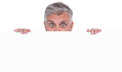 curious mature man holding blank transparent sign looking subtle - Download Free Stock Videos Pikwizard.com