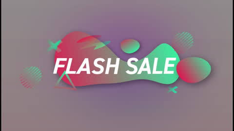 Flash Sale Announcement with Abstract Geometric Design