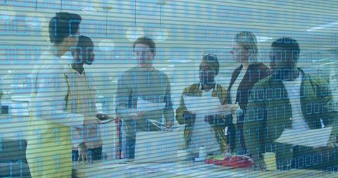 Diverse Business Team Collaborating with Technology Overlay - Download Free Stock Images Pikwizard.com