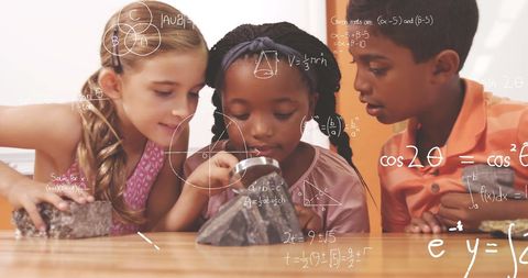 Curious Children Exploring Geology with Mathematics