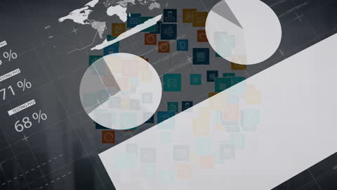 Symbolic Finance Technology Overlay Featuring Data Charts