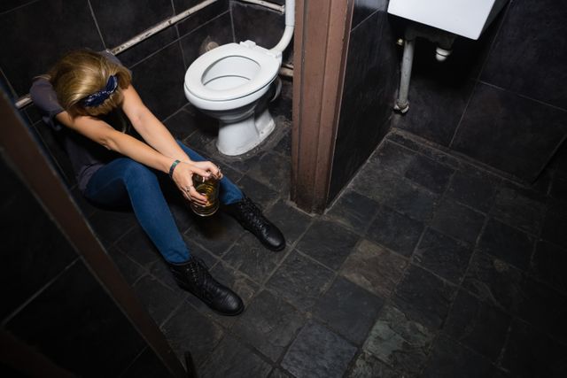 Unconscious Woman Sleeping in Washroom - Download Free Stock Photos Pikwizard.com