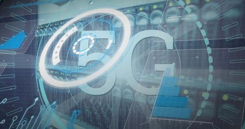 5G Network with Digital Interface and Data Processing - Download Free Stock Images Pikwizard.com