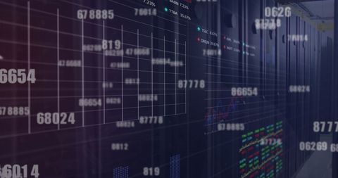 Changing Numbers with Stock Market Data in Server Room Environment - Download Free Stock Images Pikwizard.com