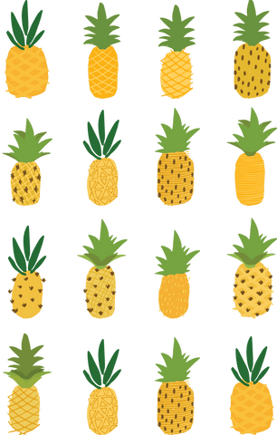 colorful transparent pineapple design collection - Download Free Stock Videos Pikwizard.com