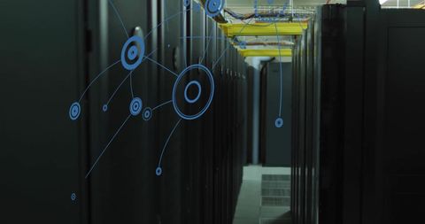 Digital Data Networks in a High-Tech Server Room - Download Free Stock Images Pikwizard.com
