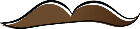 Stylish Brown Abstract Moustache Shape Illustration on Transparent - Download Free Stock Videos Pikwizard.com