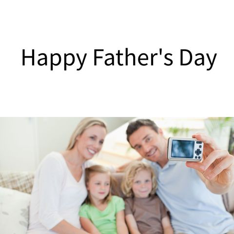 family taking selfie celebrate father's day happiness - Download Free Stock Templates Pikwizard.com