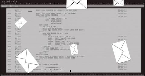 Digital Interface with Data Processing and Email Integration - Download Free Stock Images Pikwizard.com