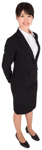 Business Professional Asian Woman on Transparent Background