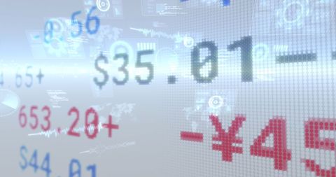 Digital Interface with Dynamic Stock Market Data - Download Free Stock Images Pikwizard.com