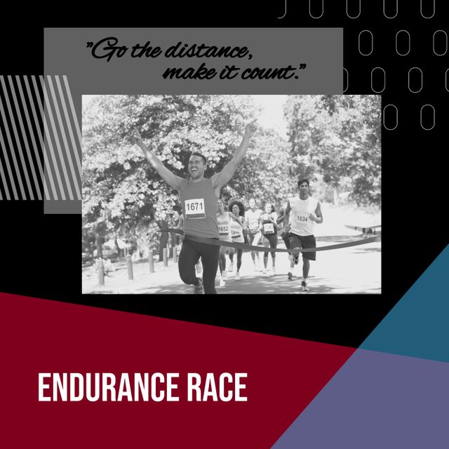 Motivational Endurance Race with Diverse Runners - Download Free Stock Templates Pikwizard.com