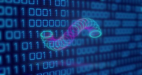 Digital Data Processing Visualization with Binary Code - Download Free Stock Images Pikwizard.com