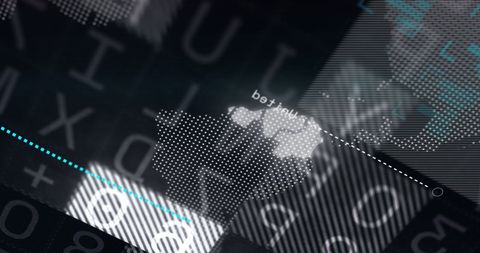 Digital Financial Data Visualization with Global Network - Download Free Stock Images Pikwizard.com