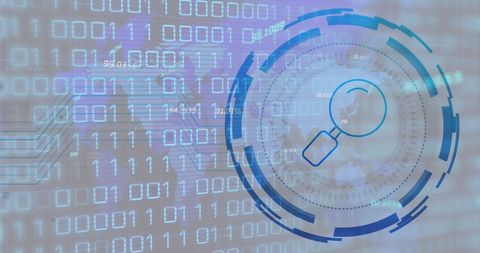 Digital Search and Analytics Concept with Binary Code - Download Free Stock Images Pikwizard.com