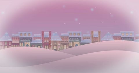 Winter Wonderland Christmas Village with Snowfall