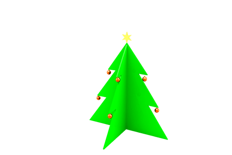 Stylized Christmas Tree with Ornaments on Transparent Background - Download Free Stock Videos Pikwizard.com