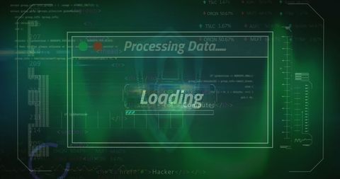 Digital Data Processing Interface Background with Code Elements - Download Free Stock Images Pikwizard.com